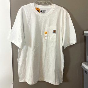 Carhartt Men's Loose Fit White Short Sleeve Crew Neck T-shirt Size Large